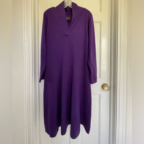 Lovely indigo, purple sweater dress by RK originals, extra large - Picture 3 of 7